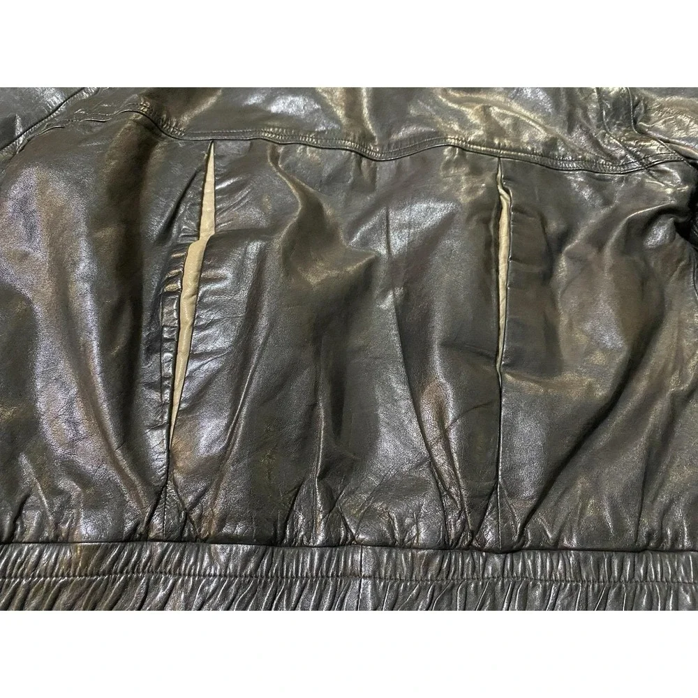 RARE‎ Vintage 80's Stratège Leather Convertible Jacket/ Vest Mens Size 38 Black